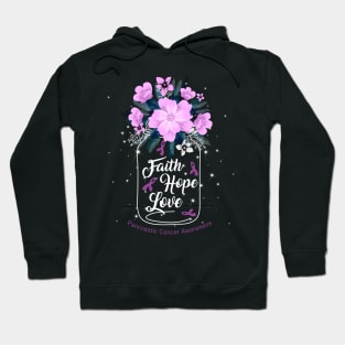 Faith Hope Love  For Pancreatic Cancer Awareness Hoodie